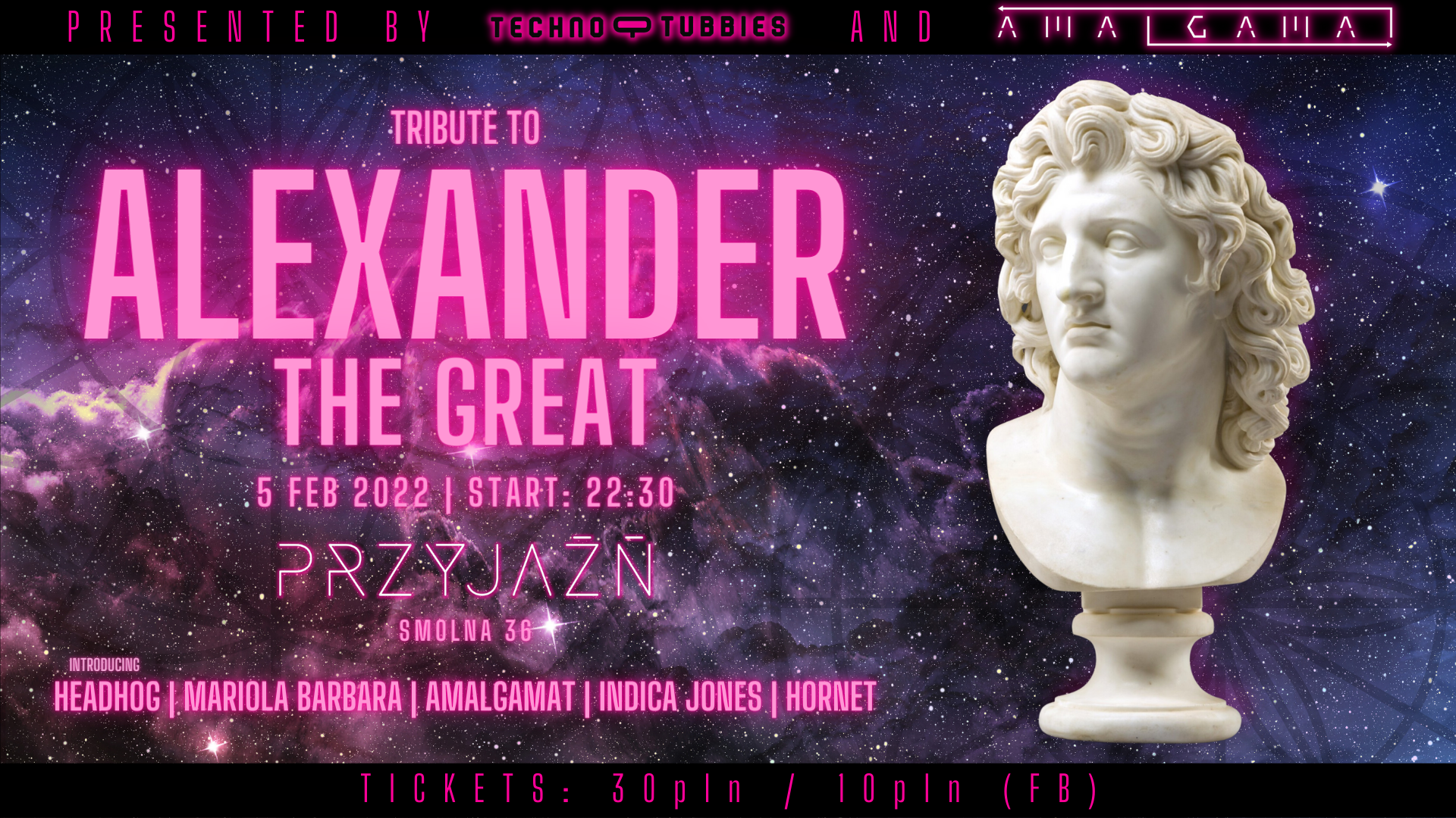 Warszawa  Przyjaźń 05.02.22 ALEXANDER THE GREAT HEADHOG / MARIOLA BARBARA / AMALGAMAT /  INDICA JONES / HORNET